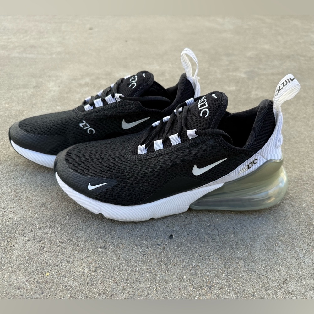 Nike Air Max 270 Black and White Athletic Shoes